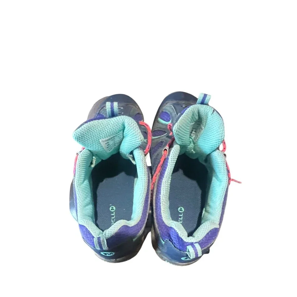 Merrell Chameleon 7 Access Mid Blue Turquoise Youth Hiking Shoes Size 4M Lace Up